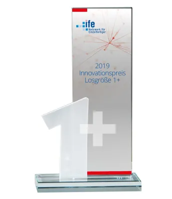 ife-Award 2019 „Innovationspreis Losgröße 1+“ Bild: ife-Award 2019 „Innovationspreis Losgröße 1+“