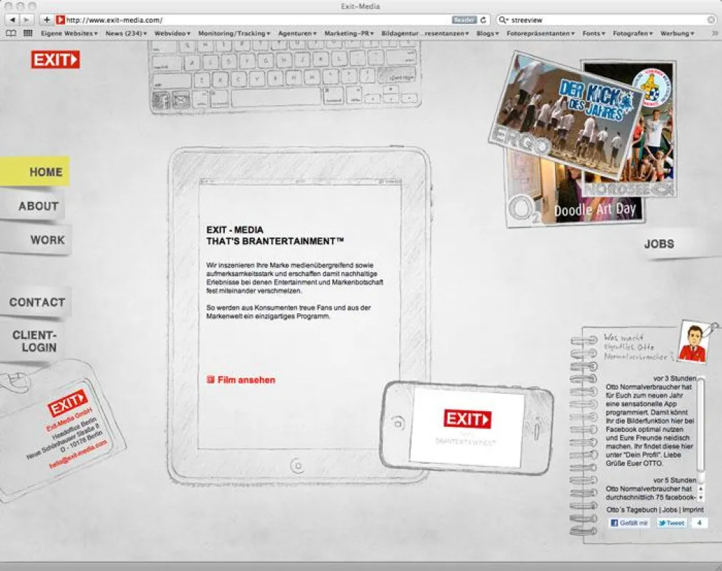 Landing-Page Exit-Media GmbH