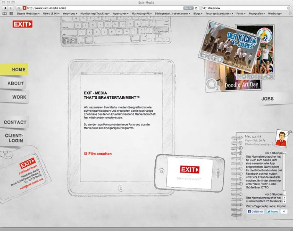 Landing-Page Exit-Media GmbH
