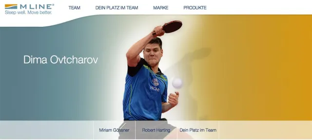 Team M Line: Dimitrij Ovtcharov neues prominentes Mitglied Bild: Team M Line: Dimitrij Ovtcharov neues prominentes Mitglied