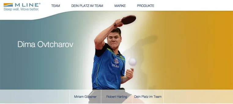 Bild: Team M Line: Dimitrij Ovtcharov neues prominentes Mitglied
