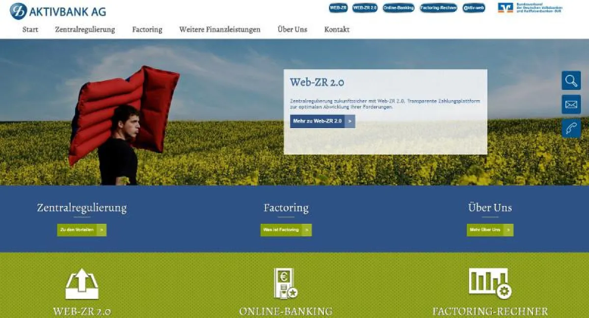 Aktivbank-Relaunch: Webdesign und TYPO3-Umsetzung von WACON
