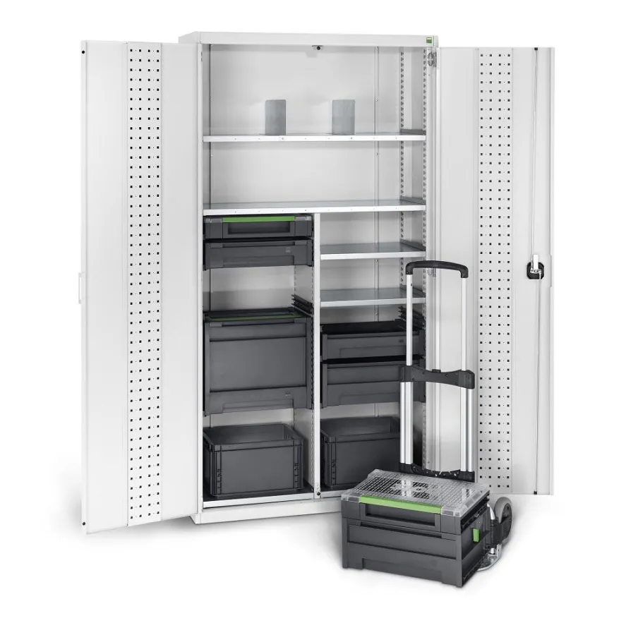 Der cubio Systemschrank mit varioSafe und varioSort Koffern von bott.