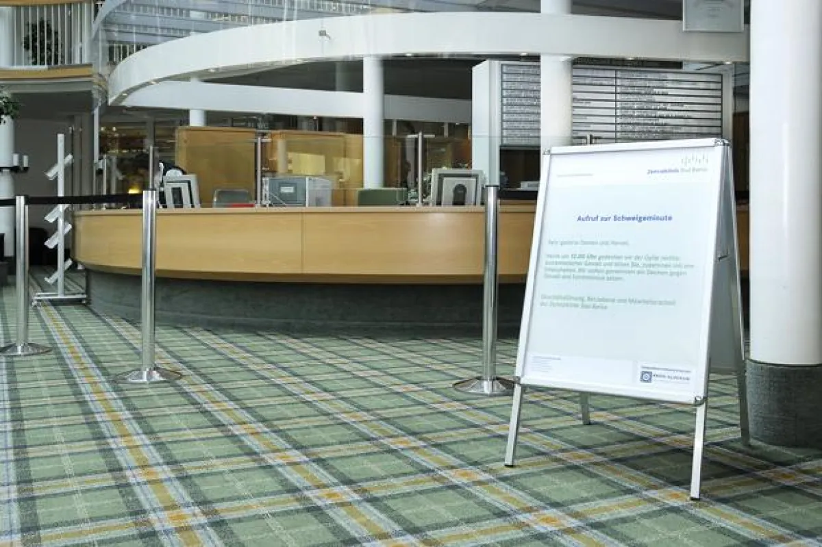 Aufruf zur Beteiligung an der Schweigeminute im Foyer der Zentralklinik Bad Berka