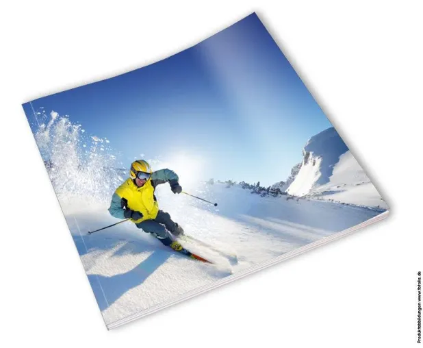 Bild: Skiurlaub Erinnerungen in einem selbst gestalteten Fotobuch