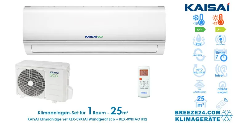 Bild: KLIMAANLAGEN - SET VON KAISAI FÜR 1 ZIMMER MIT BIS ZU 25 M²