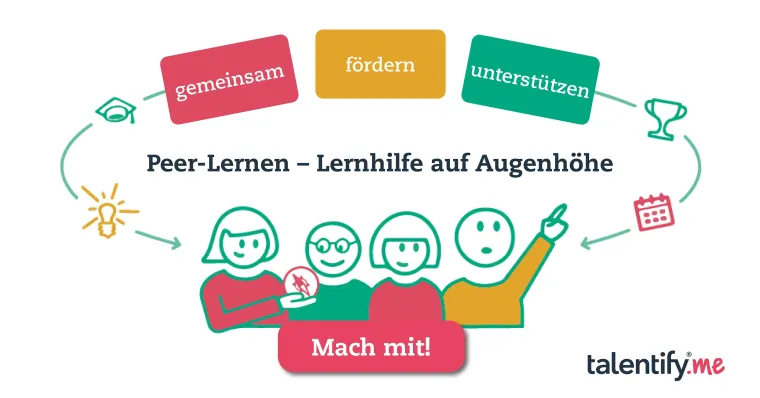 Bild: Peer-Lernen - Lernhilfe von Schüler:innen für Schüler:innen