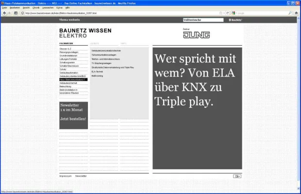 Bild: Elektrofachwissen für Architekten und Planer / Neues Online-Fachlexikon von Baunetz Wissen