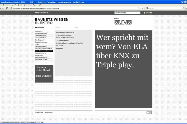 Bild: Elektrofachwissen für Architekten und Planer / Neues Online-Fachlexikon von Baunetz Wissen