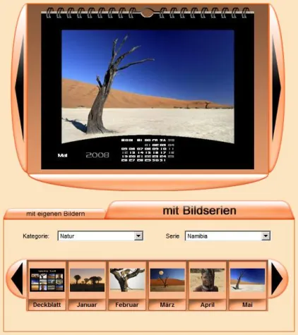 Bild: Kalender als individuelles Weihnachtsgeschenk