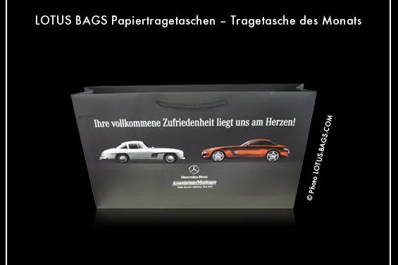 Bild: LOTUS BAGS Papiertragetaschen – Tragetasche des Monats