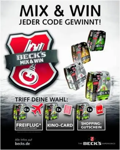 Zufriedene Verbraucher über die Beck’s Mix&Win Werbekampagne Bild: Zufriedene Verbraucher über die Beck’s Mix&Win Werbekampagne