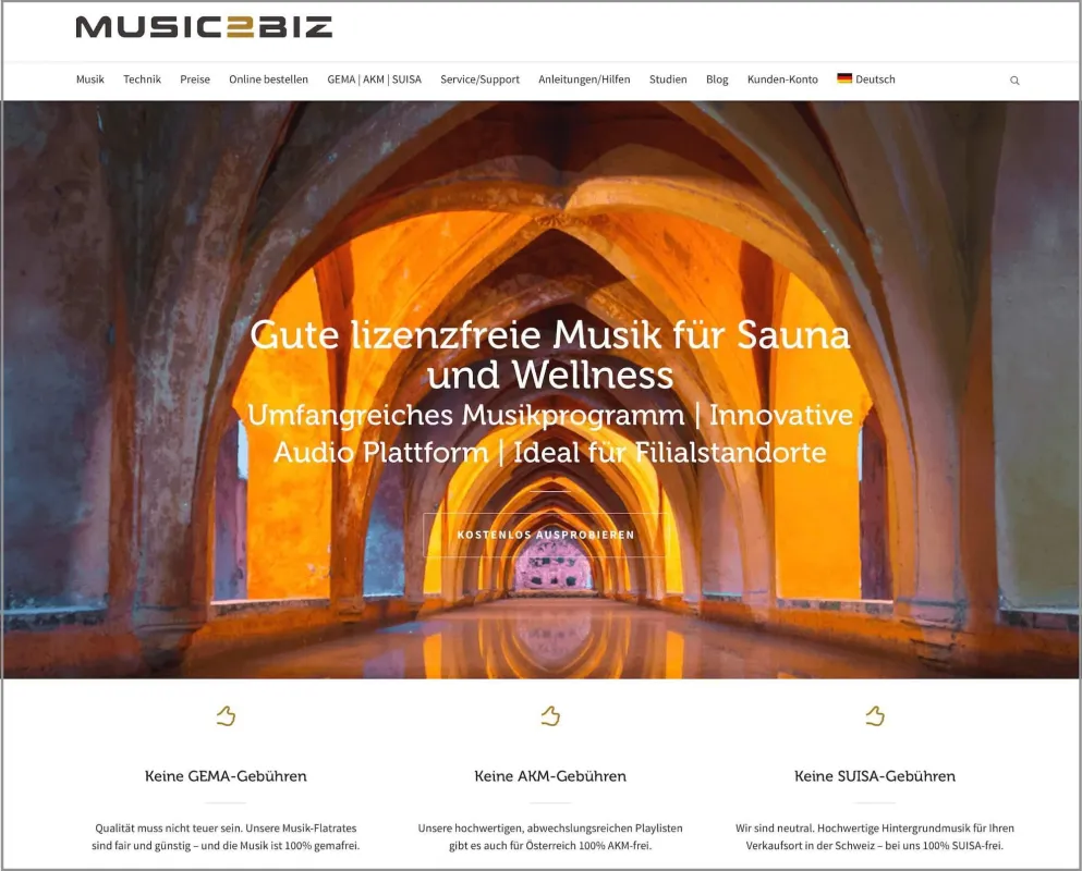 Startseite Musik-Service MUSIC2BIZ