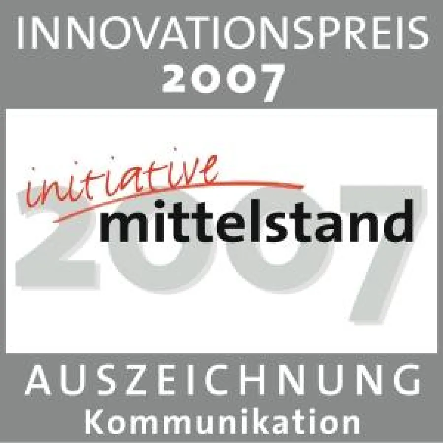 InnvationsPreis 2007 für Voxtron: Dieses Logo darf agenTel jetzt führen.