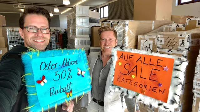 Bild: Mega Aktion zu Ostern bei schuhplus: 50% Rabatt auf große Schuhe im SALE