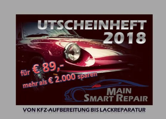 Bild: Mit dem Gutscheinheft 2018 bietet Main Smart Repair Preisvorteile für Lackreparatur, Kfz-Aufbereitungen & Co.