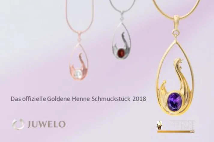 Bild: Erstmalig: Das offizielle Goldene Henne Schmuckstück 2018.