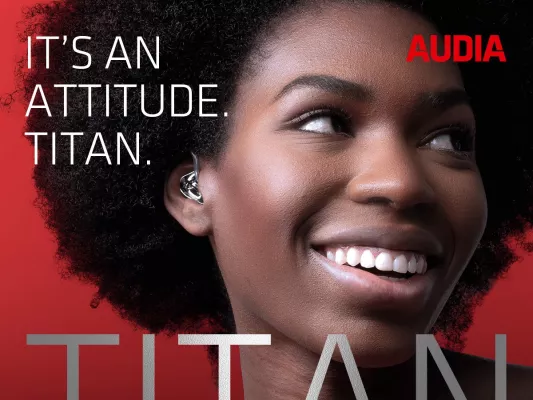 Bild: AUDIA setzt mit Titan Otoplastiken neue qualitative und ästhetische Maßstäbe für mehr Eleganz im Ohr. 