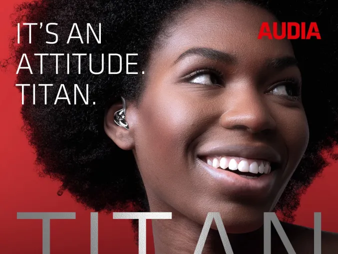 Bild: AUDIA setzt mit Titan Otoplastiken neue qualitative und ästhetische Maßstäbe für mehr Eleganz im Ohr. 
