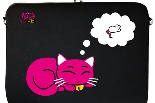 Bild: Probier's mal mit Gemütlichkeit...: Notebook-Sleeves "Kitty to go" laden zum Entspannen auf Katzenart ein