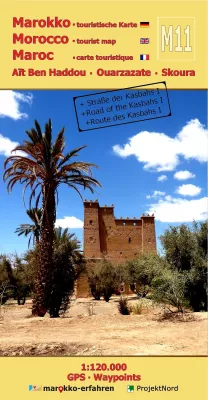 Marokko Reiseführer Landkarte: M11 Aït-Ben-Haddou • Ouarzazate • Skoura + Straße der Kasbahs I Bild: Marokko Reiseführer Landkarte: M11 Aït-Ben-Haddou • Ouarzazate • Skoura + Straße der Kasbahs I