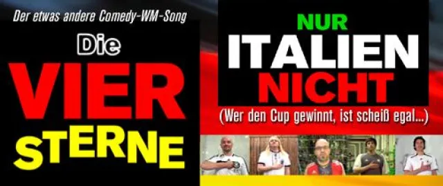 Comedy-Song trifft Nerv deutscher Fans: „Nur Italien nicht! (Wer den Cup gewinnt, ist scheiß egal...)“ Bild: Comedy-Song trifft Nerv deutscher Fans: „Nur Italien nicht! (Wer den Cup gewinnt, ist scheiß egal...)“