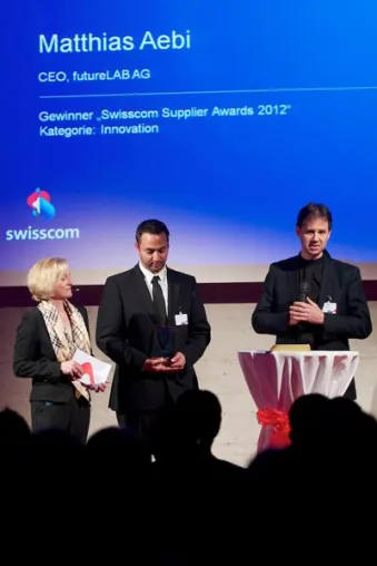 futureLAB gewinnt den Swisscom Supplier Award für Innovation Bild: futureLAB gewinnt den Swisscom Supplier Award für Innovation