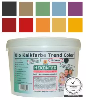 Bild: Weltneuheit. Kalkfarbe in satten Farbtönen