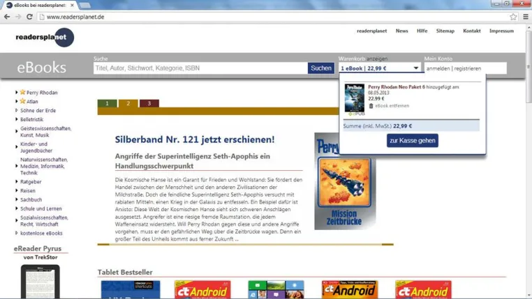 Bild: Kostenlose Cloud-Bibliothek sortiert Ihre eBooks