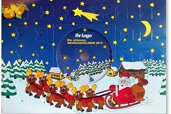 Bild: Schokoladen-Adventskalender mit Weihnachts-CD