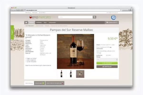 Bild: Das Oenoseiten Netzwerk wird um den Weinshop „Oenomercato“ ergänzt