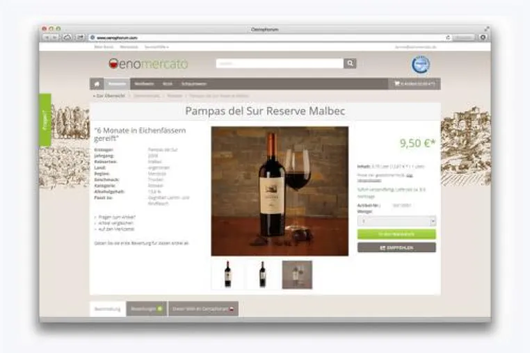 Bild: Das Oenoseiten Netzwerk wird um den Weinshop „Oenomercato“ ergänzt