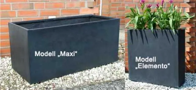 Bild: Pflanzkübel aus Fiberglas: Elemento und Maxi in anthrazit wieder lieferbar