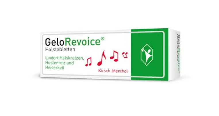 GeloRevoice® jetzt neu als Probiergröße mit 10 Lutschtabletten Bild: GeloRevoice® jetzt neu als Probiergröße mit 10 Lutschtabletten
