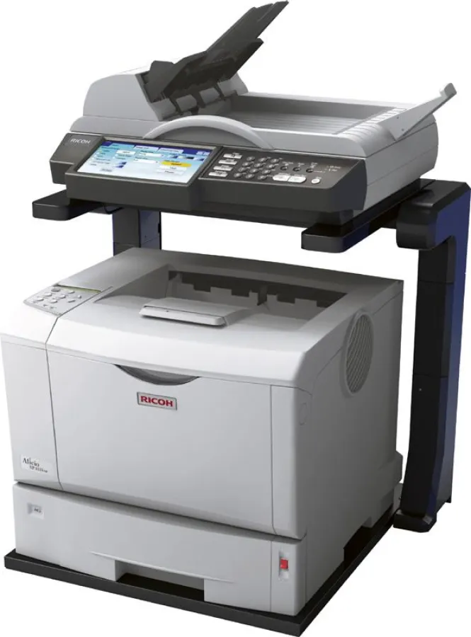 Die neue Allround-Lösung fürs Büro: Schwarzweiß-Laserdrucker Aficio SP 4100SF und SP 4110SF.