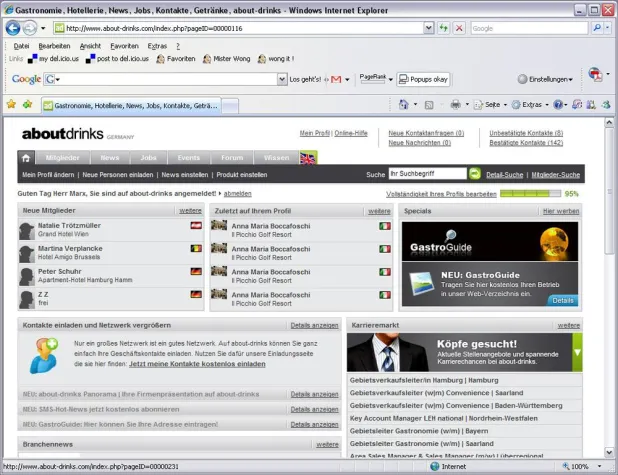 about-drinks.com: 5.000 gute Kontakte im Getränkemarkt Bild: about-drinks.com: 5.000 gute Kontakte im Getränkemarkt