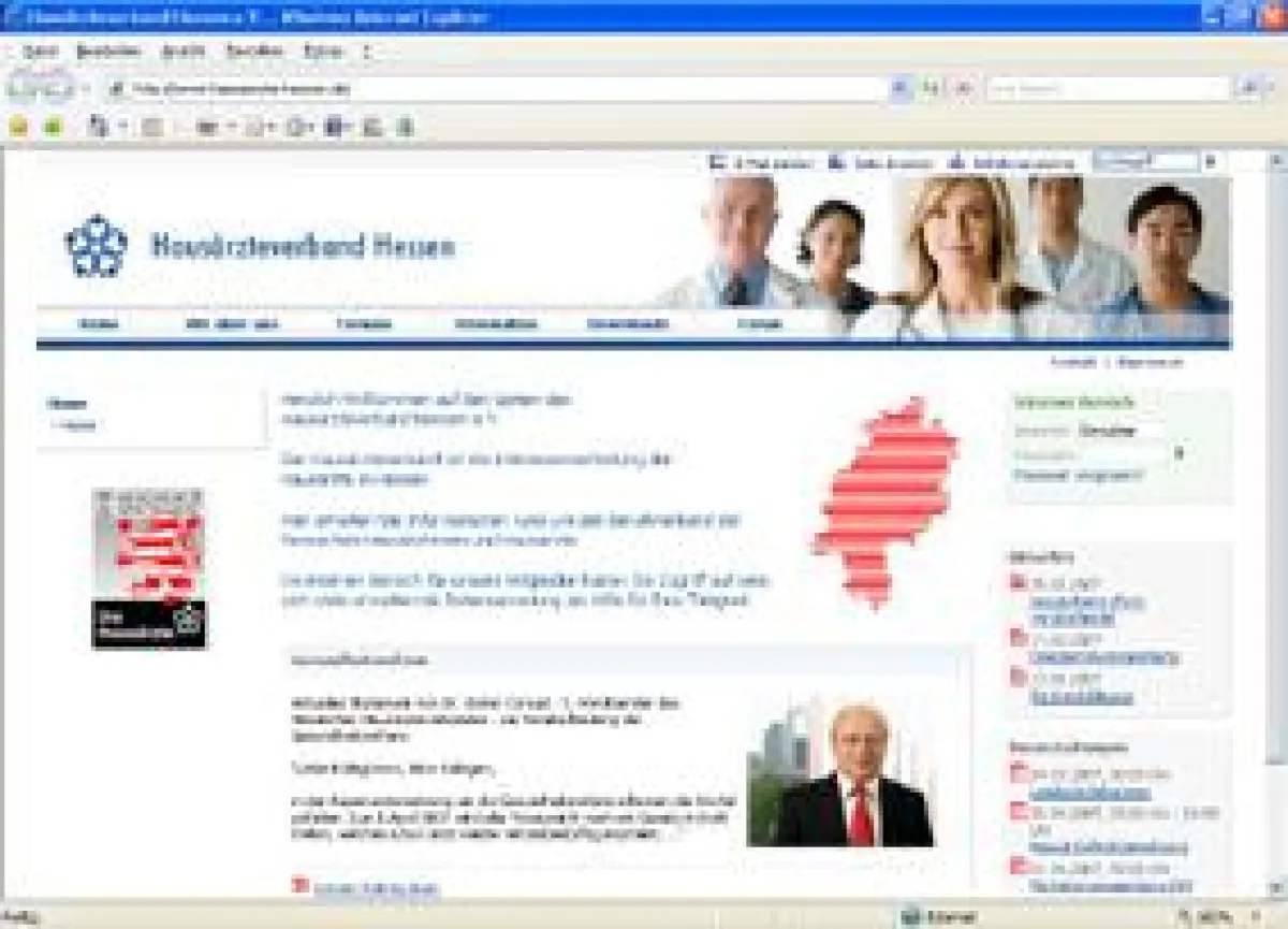 Screenshot Hausärzteverband Hessen