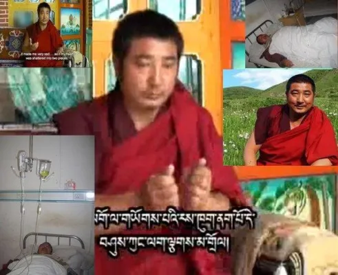 Bild: “Ich bitte um Ihre Aufmerksamkeit: Lama Jigme zum vierten Mal festgenommen!” - von Woeser