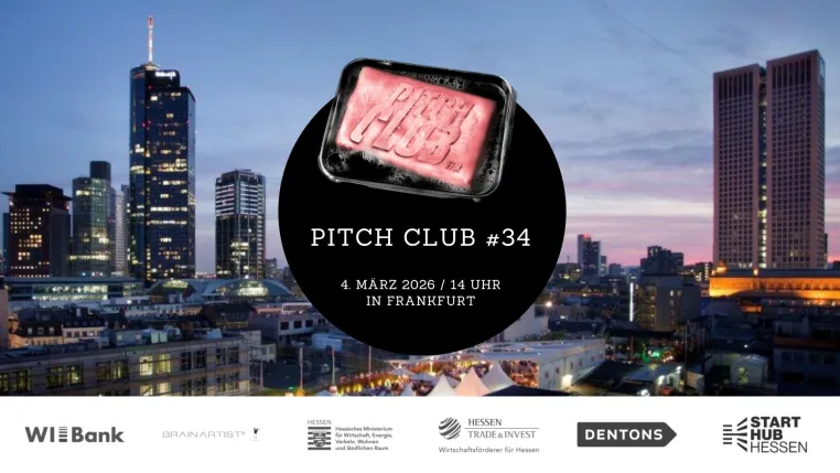Bild: Pitch Club #34 am 4. März 2026 ab 14 Uhr in Frankfurt