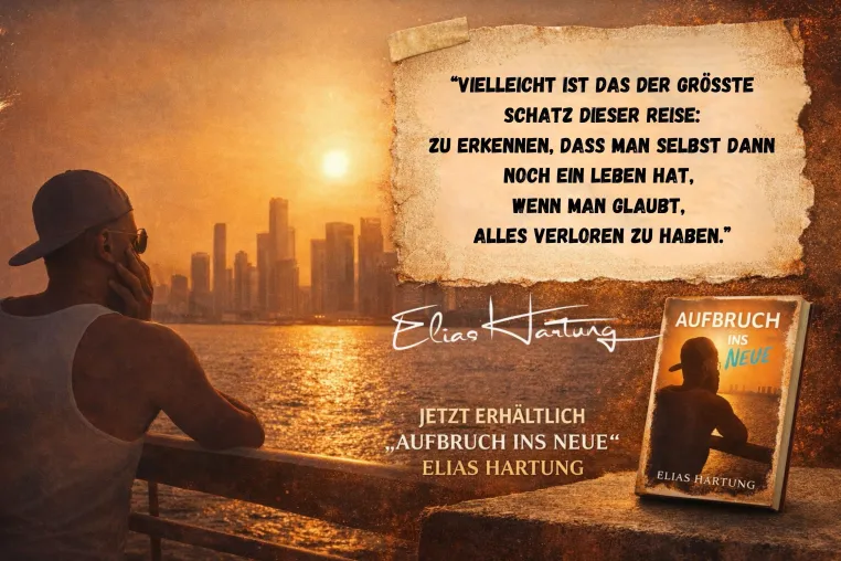 "Premiere von Autor und Songwriter Elias Hartung: Ein Buchprojekt, begleitet mit eigener Musik" Bild: "Premiere von Autor und Songwriter Elias Hartung: Ein Buchprojekt, begleitet mit eigener Musik"
