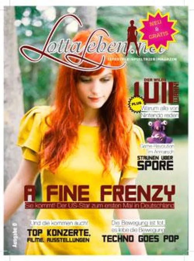 LottaLeben Cover-Entwurf: A Fine Frenzy im Herbst auf Tournee. (Bild: Hillary Walsh, mit freundlicher Genehmigung von EMI Music)