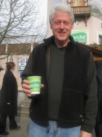 Bild: Bill Clinton im Marché Heidiland