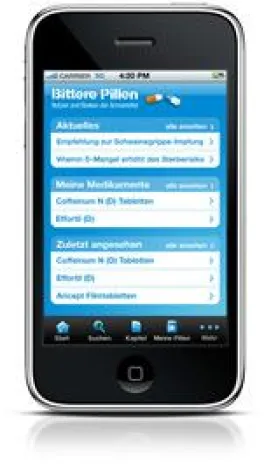 »Bittere Pillen« jetzt auch als iPhone-App Bild: »Bittere Pillen« jetzt auch als iPhone-App
