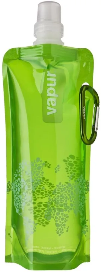 Die Vapur Anti-Flasche lässt sich zusammenrollen, wenn leer.