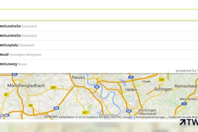 TWT bietet Kunden intelligente Adresseingabe mit Google Maps Bild: TWT bietet Kunden intelligente Adresseingabe mit Google Maps