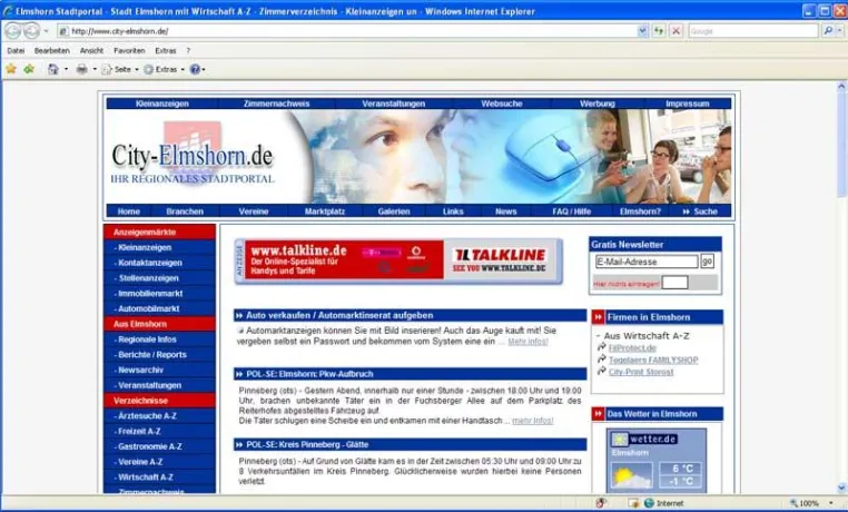 Bild: Das Stadtportal für Elmshorn geht online