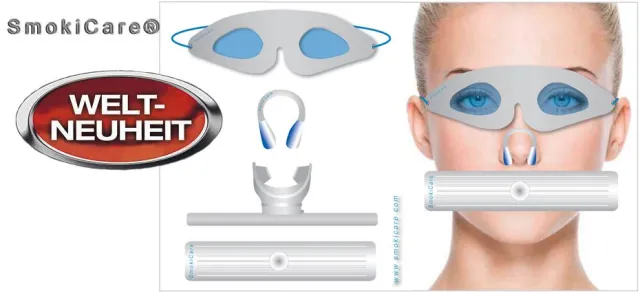 Bild: SmokiCare® Das vermutlich kleinste Rauchgas-Fluchtfilter-Set der Welt