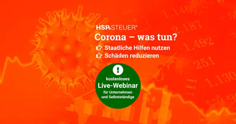 Kostenloses Webinar zur Corona-Krise für Unternehmen und Selbstständige Bild: Kostenloses Webinar zur Corona-Krise für Unternehmen und Selbstständige