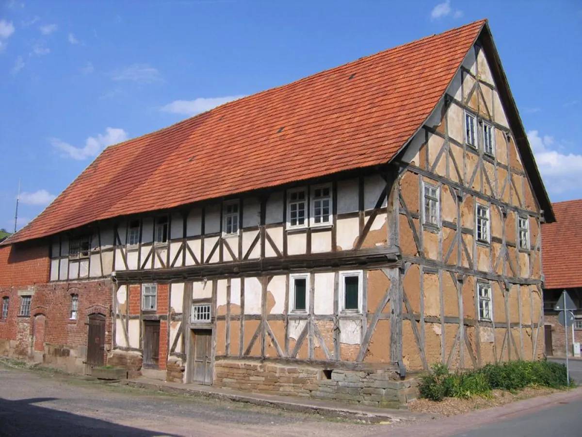 Vor der Translozierung -Fachwerkhaus in Cornberg-Rockensüß - unika-Haus