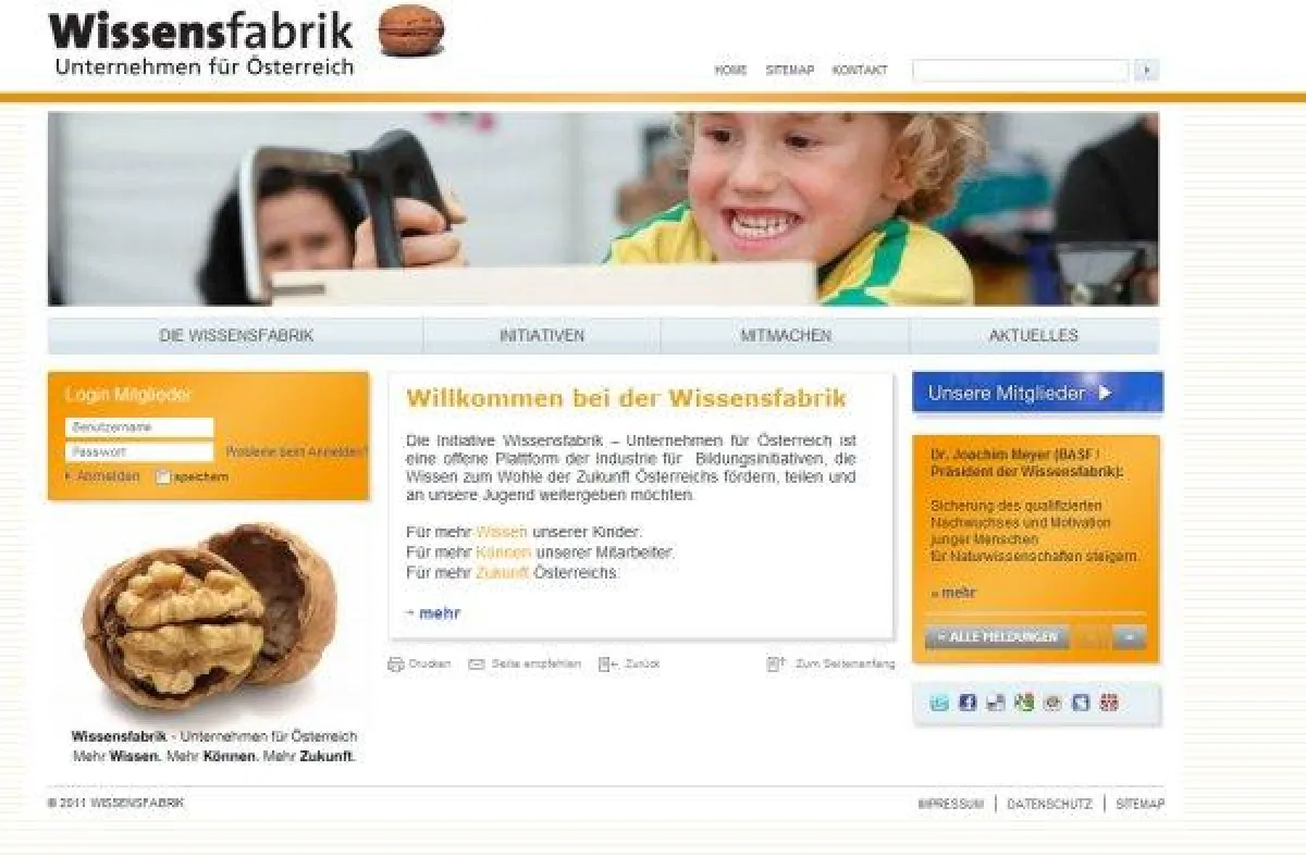 Der neue Internetauftritt der Wissensfabrik Österreich.